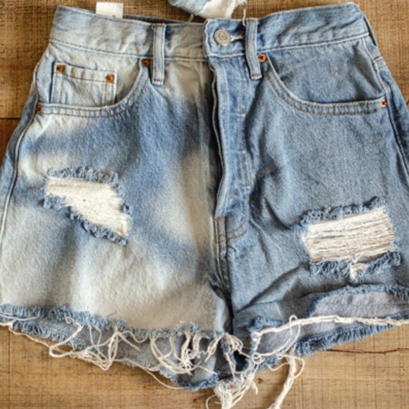 PacSun denim Plaid Ultra high-rise Vintage short bundle - Picture 3 of 11